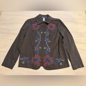 Koret Black Jacket with Blue Accents